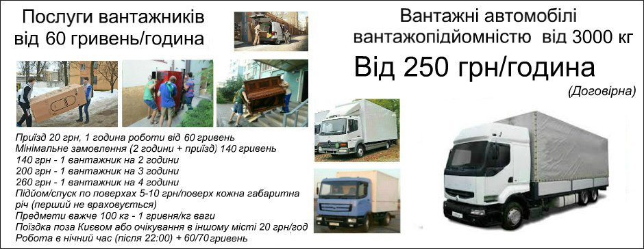 Послуги вантажників компетентно, страховка, вміння