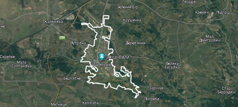 Вантажні перевезення Васильків карта